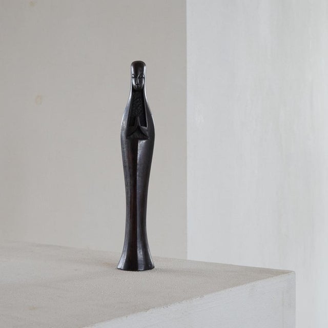 Mid Century Modernist Madonna in Carved Wood 1950s. A beautiful modernist madonna in carved wood with a very abstract...