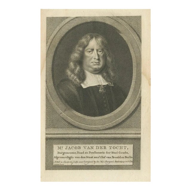 Claessens, Jacob Van Der Tocht Mayor of Gouda, 1794, Paper For Sale