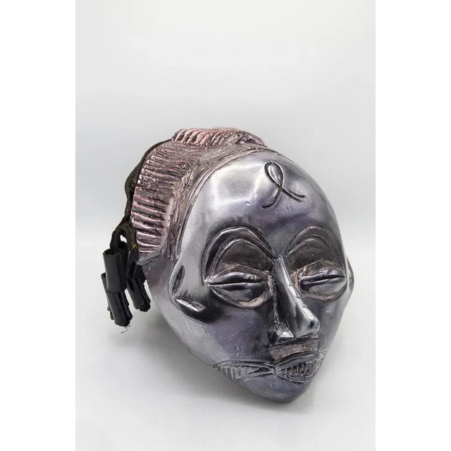 Bomber Bax, Decorated Angola Chokwe Mask, 2022, Paint on Vintage Mask For Sale - Image 12 of 12