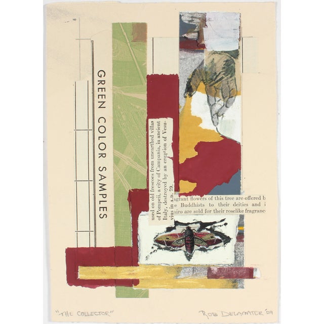 This 2009 mixed media collage on paper entitled "The Collector" is by San Francisco artist and Lost Art Salon co-owner,...