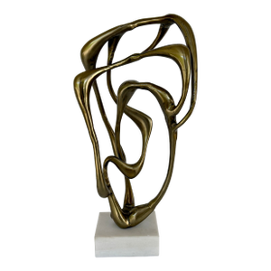 Revelation Abstract Modern Antique Brass Tangle Sculpture