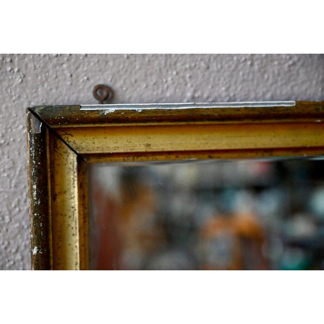 Antique Gilded Wood Mirror For Sale - Image 5 of 7