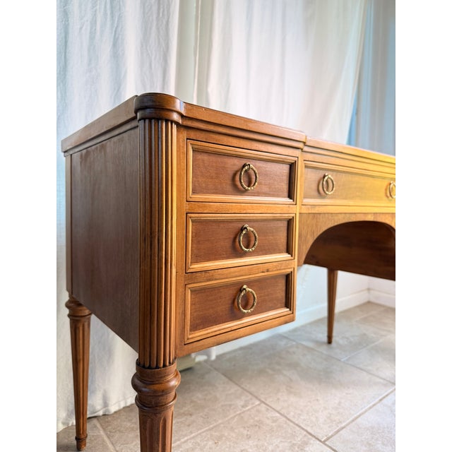 Mid-Century French Louis XVI Style Fruitwood Writing Desk or Vanity by John Widdicomb Co For Sale - Image 12 of 18