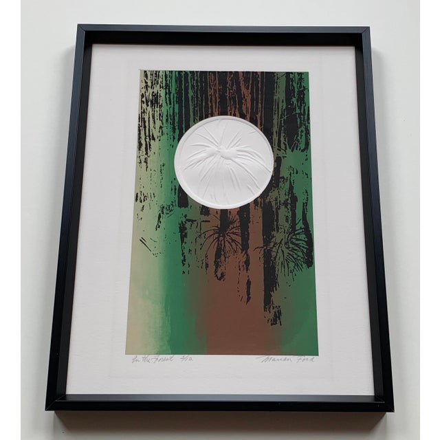 Contemporary 1970s Abstract Embossed Print - Signed and Numbered For Sale - Image 3 of 9