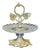 Luxury Brass & Crystal Pedestal Serving Stand for Elegant Entertaining For Sale
