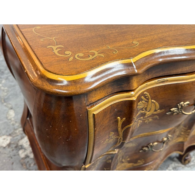 Brown Phyllis Andrade for White Furniture Company Chinoiserie Bombe Chests, Pair For Sale - Image 8 of 12