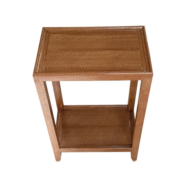 Karl Springer Snakeskin Telephone Table For Sale - Image 12 of 12