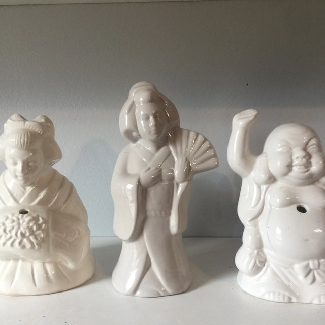 Asian Vintage White Ceramic Tiki Cups** - Set of 11 For Sale - Image 3 of 8