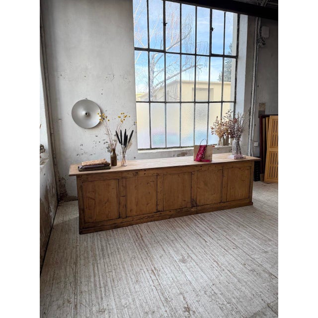 Pine Trade Counter, 1900s For Sale - Image 4 of 18