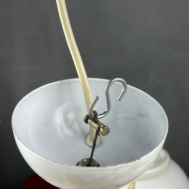 Vintage Murano Glass Swirl Pendant Lamp, Italy, 1970s For Sale - Image 10 of 11