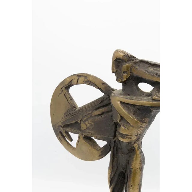 Italian Futurist Artist, Man and Shield, 1925, Bronze For Sale - Image 9 of 10