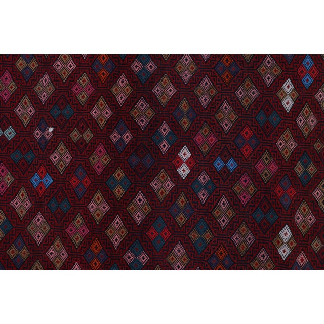 1950s Vintage Baluch Tribal Kilim in Red With Geometric Patterns, From Rug & Kilim For Sale In New York - Image 6 of 7
