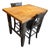 Butcher Block Table W 2 Chairs For Sale