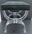 Black Vintage Lucite and Black Upholstery Thick Curved Legs X-Style Vanity Stool For Sale - Image 8 of 10