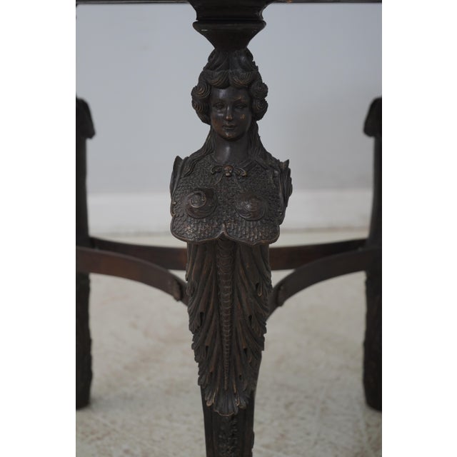 Theodore Alexander Theodore Alexander Round Bronze Base Center Table For Sale - Image 4 of 12