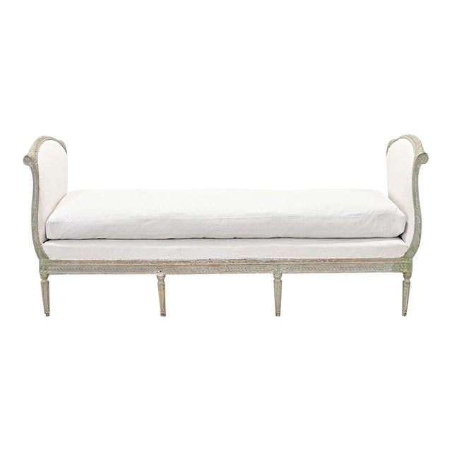 Swedish Gustavian 18th Century Large Painted Daybed For Sale
