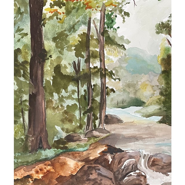 Signed lower right and dated 2000. Watercolor sheet laid to a forest green mount. Combined shipping available, please...