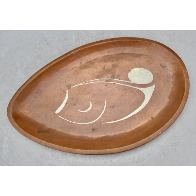 Copper MCM Mexican Los Castillos Fish Tray For Sale - Image 8 of 11