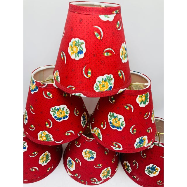 French Country Vintage Handmade Lampshades, Set of Six Chairish