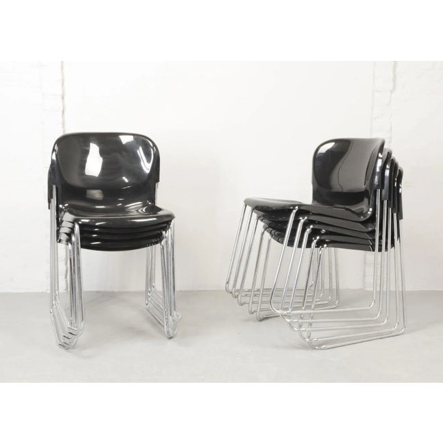 Mid-Century Design - Set of ten mid-century stackable dining/conference chairs SM400 ‘Swing’ - Manufactured by Drabert,...