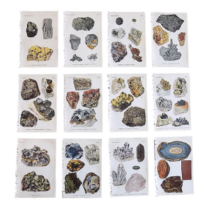 Antique 1916 Mineral Lithographs - Set of 12