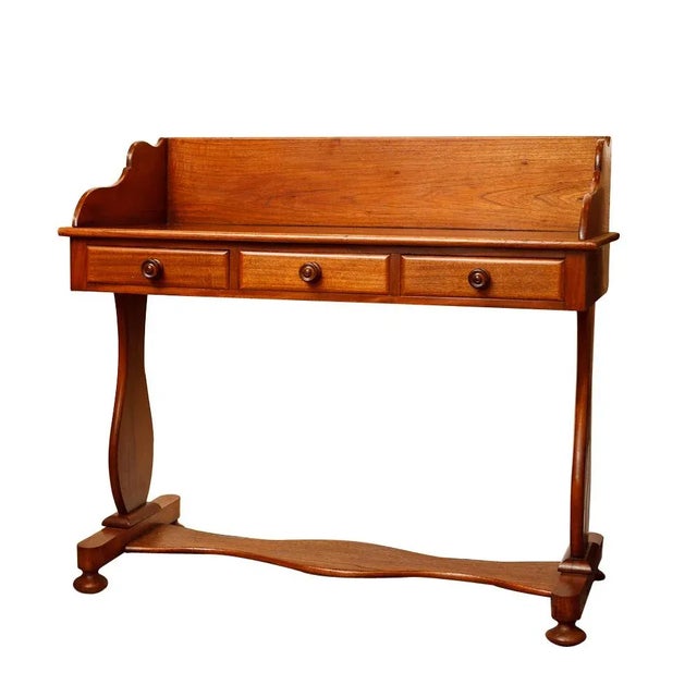 Mahogany Three-Drawer Antique EnglishWash Stand For Sale In West Palm - Image 6 of 6