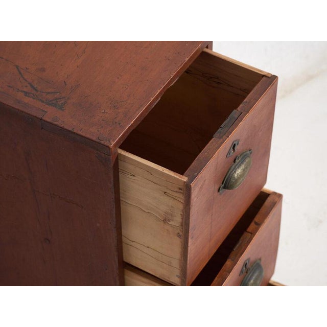 Small Antique Japanese File Cabinet For Sale - Image 4 of 11