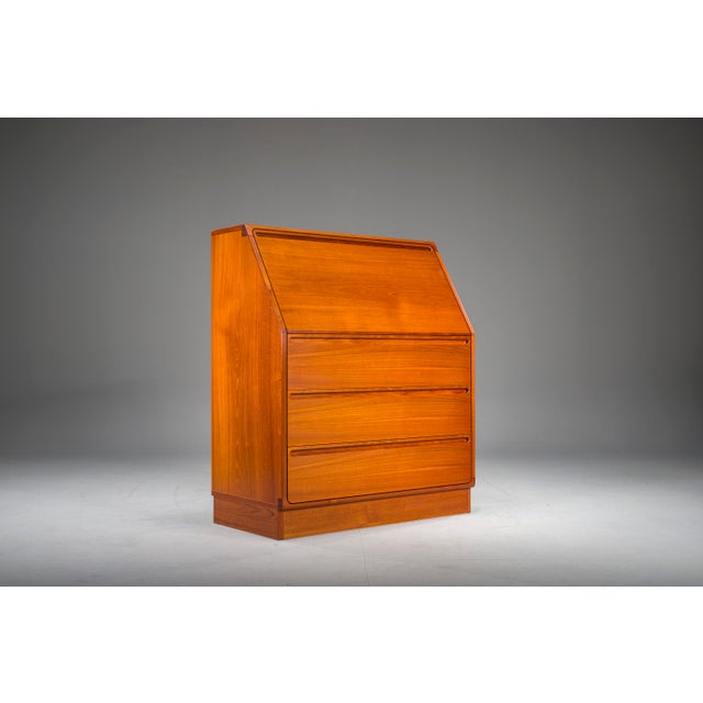 Vintage Teak Secretary Desk by Kai Kristiansen for Tørring Møbelfabrik, 1960s – Danish Mid-Century Masterpiece This...