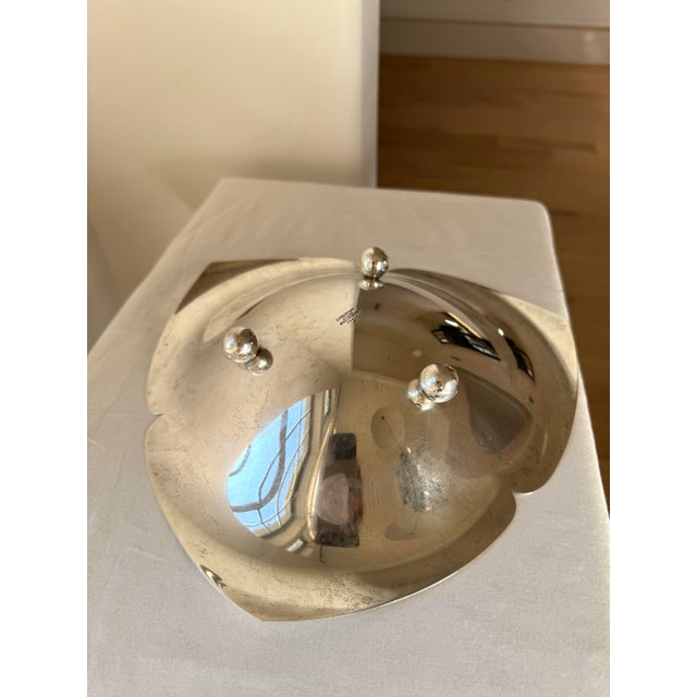 1950s 1950s Tiffany & Co. Makers Sterling Silver Platter, Petal Design, Model 23377 M For Sale - Image 5 of 9