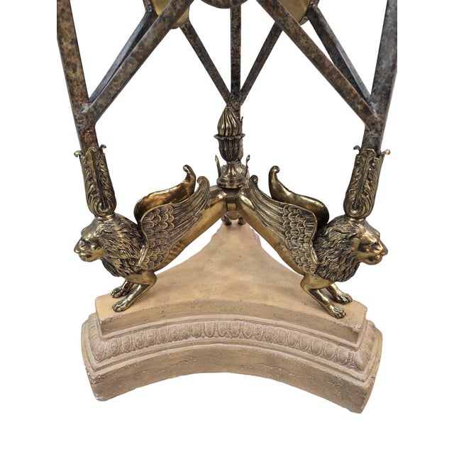 Vintage Brass and Lipstone Griffin Occasional Table by Maitland-Smith For Sale In Chicago - Image 6 of 10
