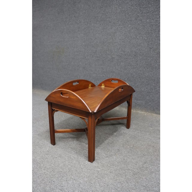 Henkel Harris Genuine Mahogany Butler’s Tray Coffee Table For Sale - Image 14 of 16