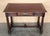 Late 19th Century Antique French Walnut Desk with Drawer and Leather Top, 1890 For Sale - Image 5 of 15