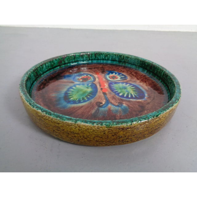 Majolica Butterfly Ceramic Bowl, 1960s For Sale - Image 4 of 12