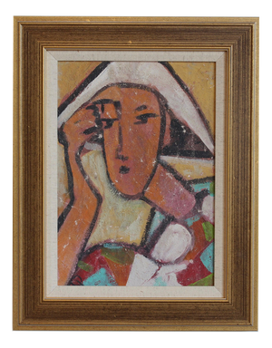 Hidden Portraits X, 1980s, Acrylic on Canvas, Framed