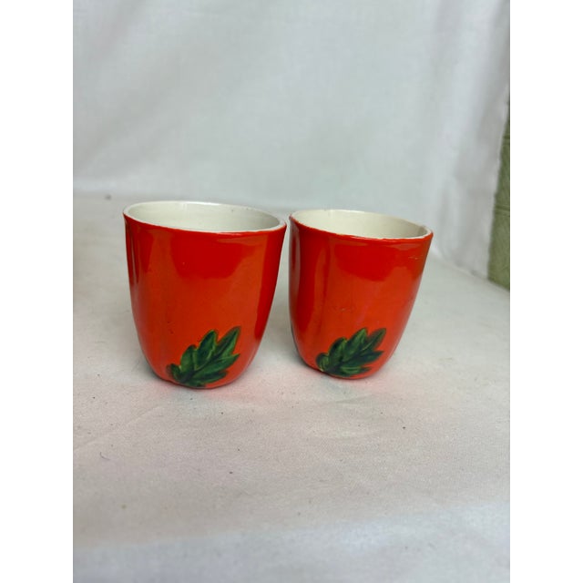 Art Deco 1950s Maruhon 5 Pc Pumpkin Tea Set - Set of 5 For Sale - Image 3 of 6
