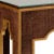 Raffia Covered Wood Console With Wood Trim And Clear Tempered Glass Top, Designed By Jamie Merida. Clean with a dry cloth