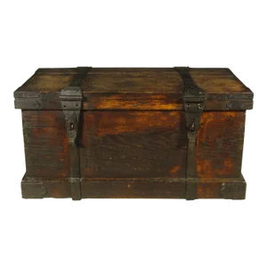 18th-Century American Iron Bound Cash Box