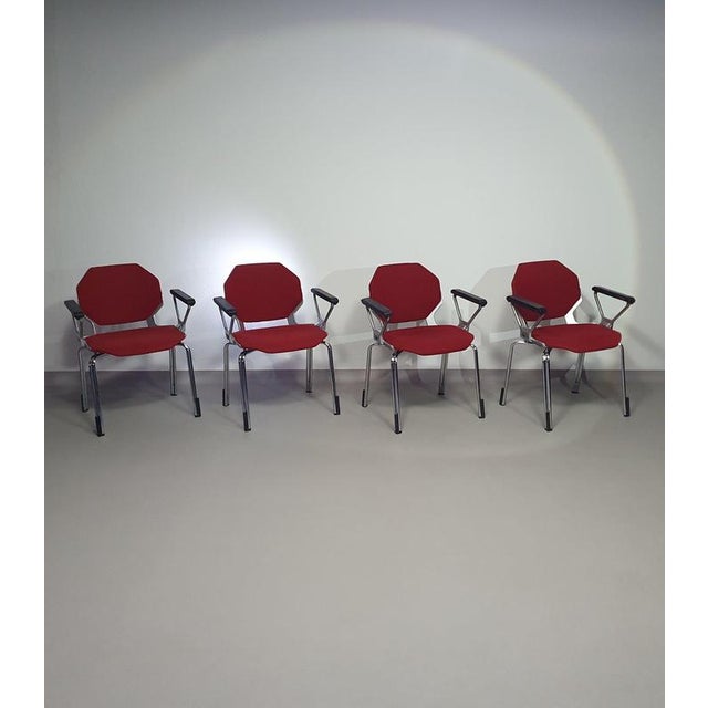 Retro 1970 metal Hexagonal office / desk arm chair for Sitform, stunning designed by Froscher for Sitform, original...