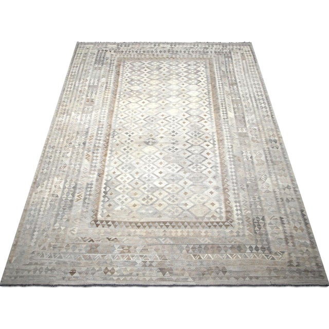 1960s 1960s Afghan Maimana Kilim For Sale - Image 5 of 6