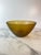 Rare vintage Arcopal France “Volcan” art glass bowl featuring a beautifully frosted amber opaline finish with organic...