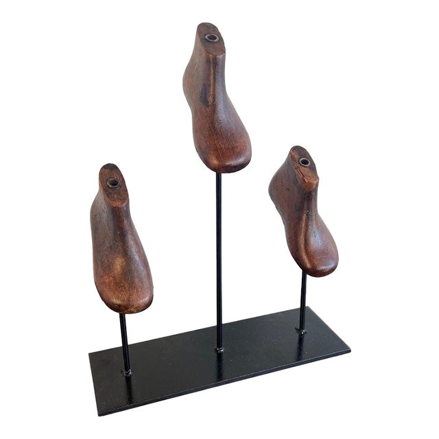 Vintage Child Shoe Forms by Melissa Levinson, Iron Base, 1900-1909 For Sale