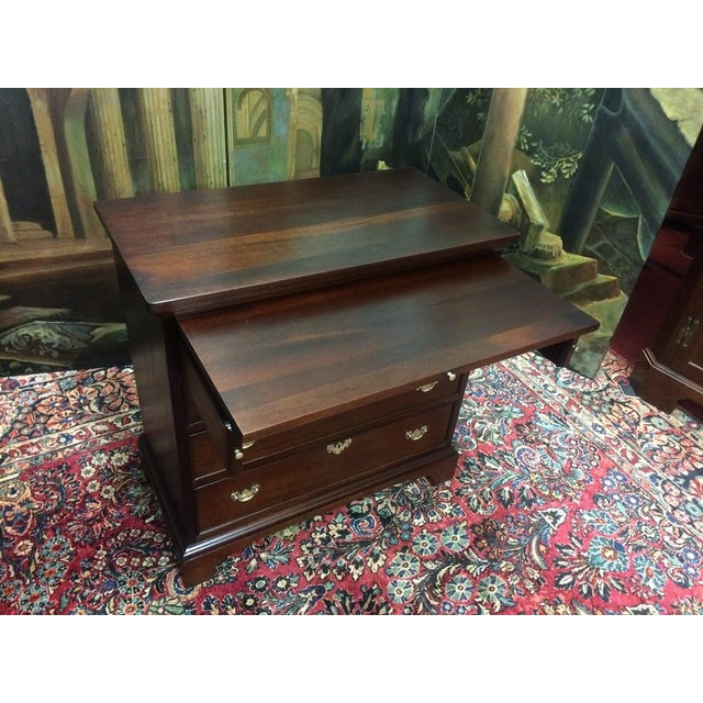 Wood Mahogany Server, Mahogany Bachelor Chest, Craftique Furniture For Sale - Image 7 of 13