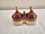 Vintage Stoneware Brown Glaze Double Condiment Jars Houston Foods 21979. Condiment set is in excellent vintage condition...