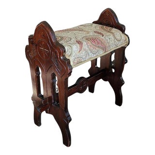 19c French Gothic Revival Bench/Stool For Sale