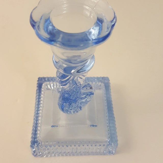 Figurative 1930s Imperial Dolphin Glass Candle Holder For Sale - Image 3 of 7