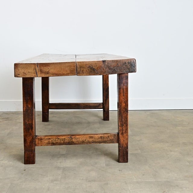 French 19th Century Solid Beech Farm Table For Sale - Image 10 of 18