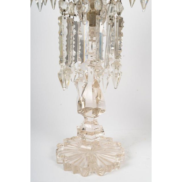 Napoleon III Cut Crystal Candelabras, 1800s, Set of 2 For Sale - Image 4 of 8