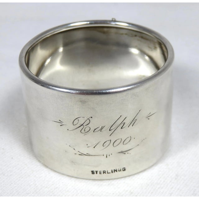 Antique Sterling Silver Enamel Quebec Canada Souvenir Napkin Ring For Sale - Image 9 of 13
