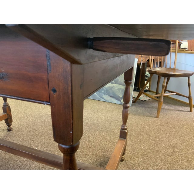 Late 20th Century Replica of Early American Tavern Table For Sale - Image 9 of 13