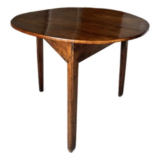 Early 20th Century Round Drop-Leaf Table For Sale